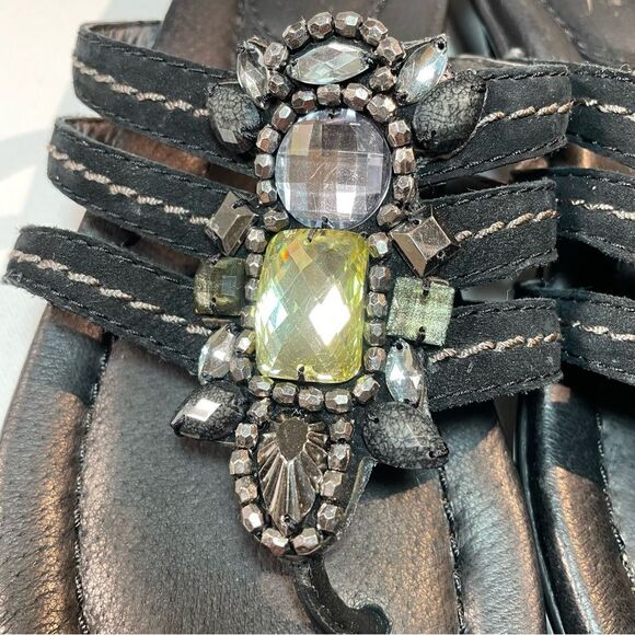 Earth saffron sandal black bling 8.5 NWOT - Picture 8 of 13